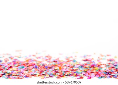 Confetti On White Background