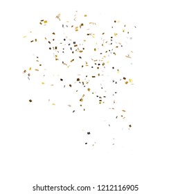 Confetti On White Background With Part