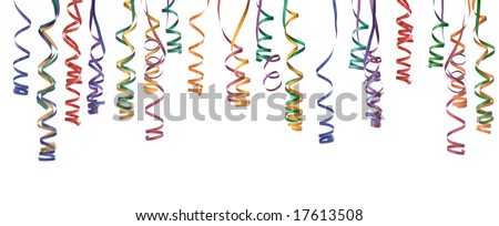 confetti or streamer .isolated on a white background