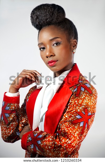 Confident African Business Woman Wearing African Stock Photo Edit