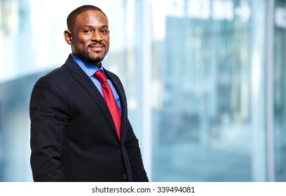 Confident african businessman