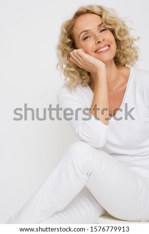 Similar – Image, Stock Photo female legs in front of blue garbage bag