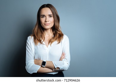 Confident beautiful businesswoman being ready to work - Shutterstock ID 712904626