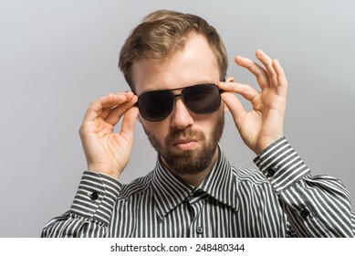 Confident Casual Man Taking Off His Stock Photo 248480344 | Shutterstock