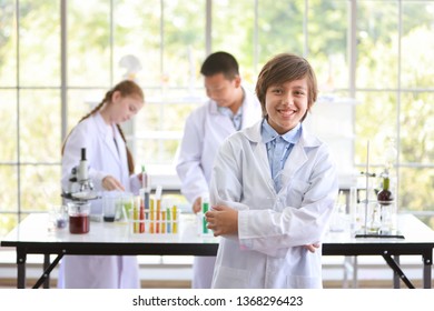 Confident Curious Kid Boy Standing Science Stock Photo (Edit Now ...