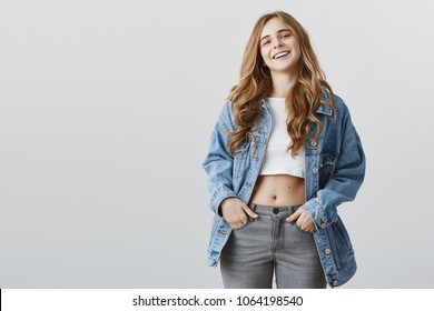 A Girl Wearing A Crop Top Stock Photos Images Photography Shutterstock