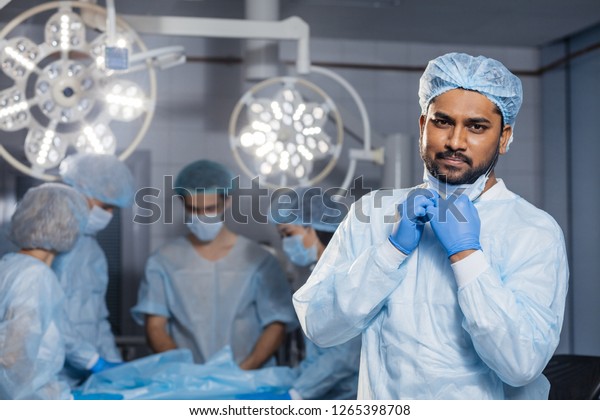 Confident Indian Surgeon Looking Camera Surgical Stock Photo (Edit Now ...