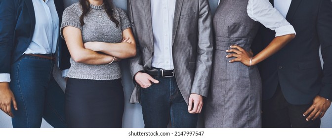 Confident theyre right for the job. Cropped shot of a group of unrecognizable businesspeople waiting in line for their interviews. - Shutterstock ID 2147997547