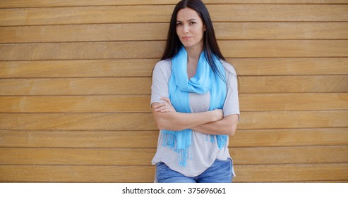 Confident Woman With Folded Arms