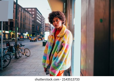 Confident Young Black Woman Posing Outdoor Independent With Determination And Cool Attitude