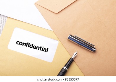 Confidential Or Top Secret Letter Showing Business Post Concept