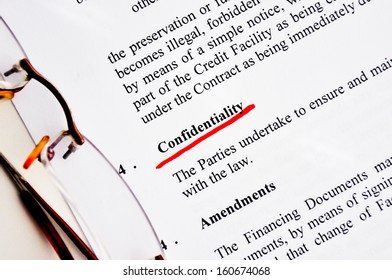 Confidentiality Concept In A Contract