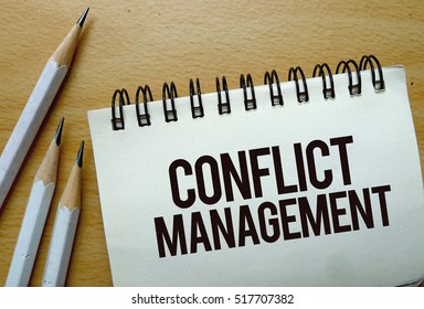 Conflict Management Text Written On Notebook Stock Photo 517707382 