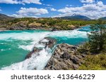 Confluence of Baker river and Neff river, Chile