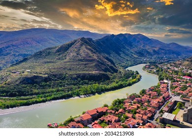 Confluence Of The Kura And Aragvi Rivers