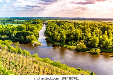 Confluence Of Labe And Vltava