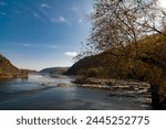 The confluence of the Potomac and Shenandoah Rivers at Harpers Ferry, West Virginia, United States of America, North America