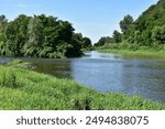 confluence of rivers Ohre and Ostravice near town Ostrava in Czech republic