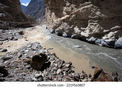 Confluence Of Sutlej And Spiti River