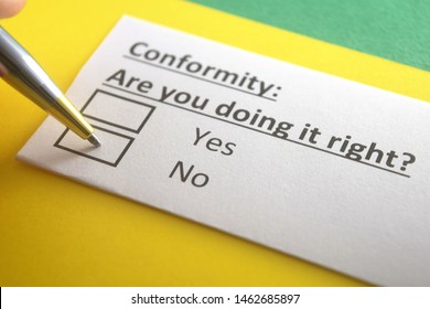  Conformity: do you know about it? yes or no - Shutterstock ID 1462685897