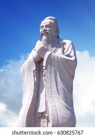 Confucius Statue With Sky Background