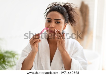 Similar – Image, Stock Photo woman Face Upper body