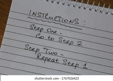 Confusing Written Instructions On Notepad Indicates The Person Has No Clue Has A Poor Understanding And Cannot Answer The Question 