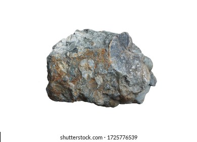 Conglomerate is a clastic sedimentary rock, isolated on white background.           - Shutterstock ID 1725776539