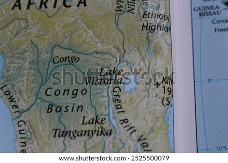 Congo basin on a map 