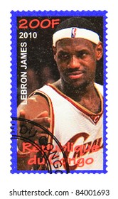 CONGO - CIRCA 2010: A Stamp Printed In Congo Showing Basketball Player Lebron James, Circa 2010