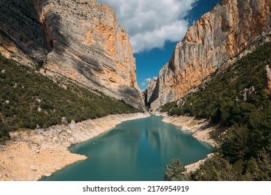 Congost de Mont Rebei gorge in Catalonia, Spain in summer