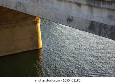 Congress Avenue Bridge And Colorado River At Sunset