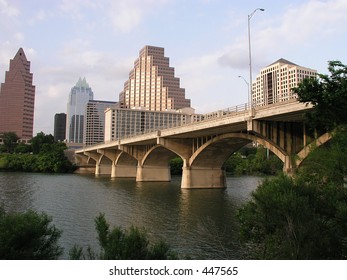 Congress Avenue Bridge In Downtown Austin, Texas