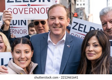 Congressman Lee Zeldin Attends Annual Columbus Day Parade On Fifth Avenue In Manhattan On October 10, 2022