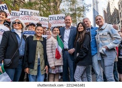 Congressman Lee Zeldin Attends Annual Columbus Day Parade On Fifth Avenue In Manhattan On October 10, 2022