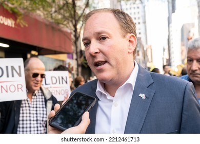 Congressman Lee Zeldin Attends Annual Columbus Day Parade On Fifth Avenue In Manhattan On October 10, 2022