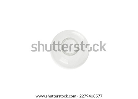 Conical flask empty glass. View from above. isolated. PNG