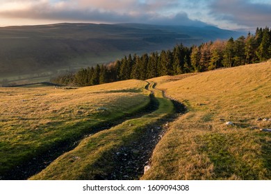 Conistone Dib in the Craven district of North Yorkshire, England. It lies 3 miles north of Grassington, 3 miles south of Kettlewell and 12 miles north of Skipton beside the River Wharfe - Shutterstock ID 1609094308