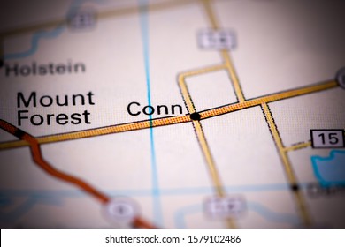 Conn. Canada On A Map