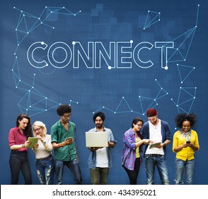 Connect Communication Link Network Sharing Concept