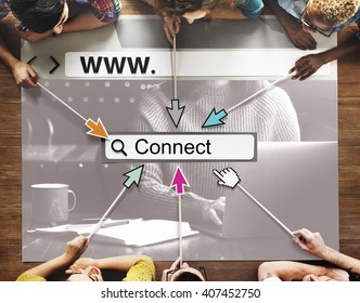 Connect Link Network Online Website Technology UI Concept