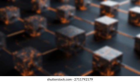 Connected Cubes Network Data with Blockchain, Technology, and Future Connection.