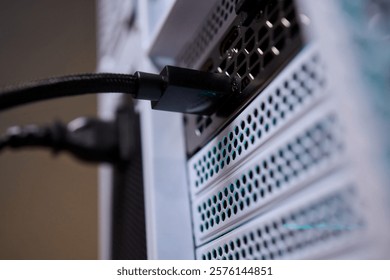 Connecting a Cable to a Computer Server for Proper Functionality and Communication Needs