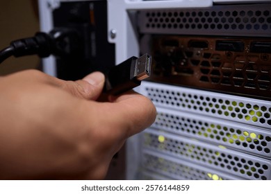 Connecting a Cable to a Computer Server for Proper Functionality and Communication Needs