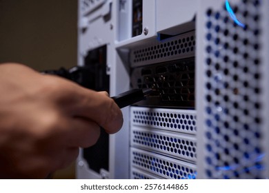 Connecting a Cable to a Computer Server for Proper Functionality and Communication Needs