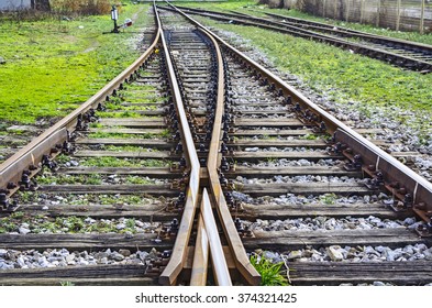 Track Leading Along Embankment Full Stones Stock Photo (Edit Now ...