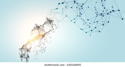 Connection and communication concept. 3d rendering