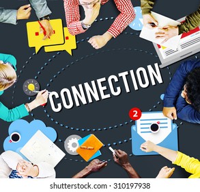 Connection Community Teamwork Technology Concept Stock Photo 310197938 ...