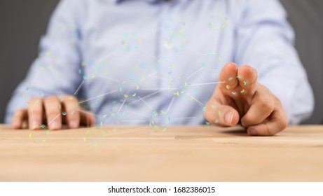 connection concept 3d networking tech