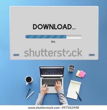 Connection Data Streaming Download Archiving Concept